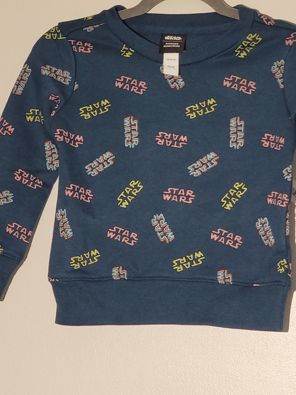 Star Wars Kids Navy Blue Sweatshirt with Multicolor Logos